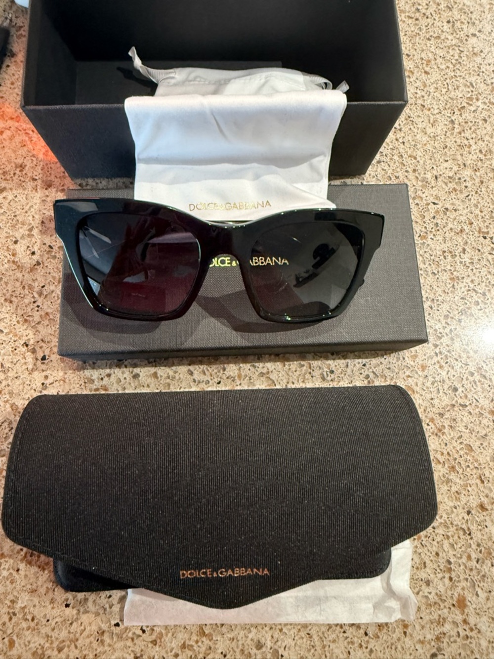 Dolce & Gabbana Sunglasses - Black Frame with Gradient Lenses